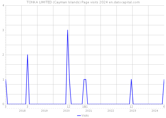 TONKA LIMITED (Cayman Islands) Page visits 2024 