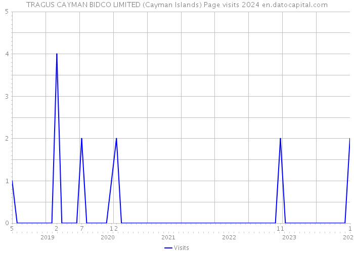 TRAGUS CAYMAN BIDCO LIMITED (Cayman Islands) Page visits 2024 