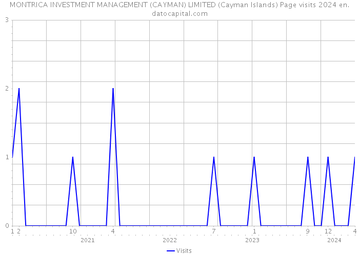 MONTRICA INVESTMENT MANAGEMENT (CAYMAN) LIMITED (Cayman Islands) Page visits 2024 