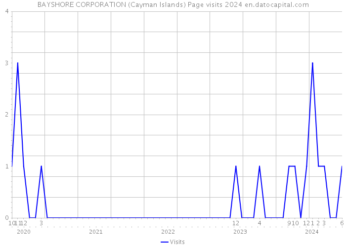BAYSHORE CORPORATION (Cayman Islands) Page visits 2024 
