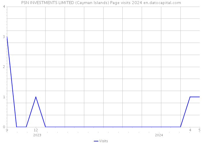 PSN INVESTMENTS LIMITED (Cayman Islands) Page visits 2024 